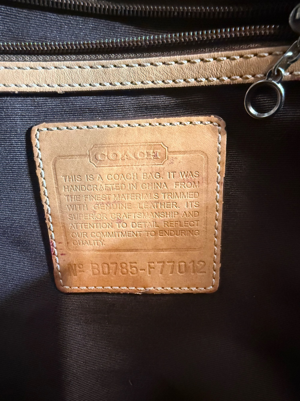 Coach F77012 Vintage XL Signature C Canvas & Vachetta Leather Tote Weekender - Picture 5 of 8
